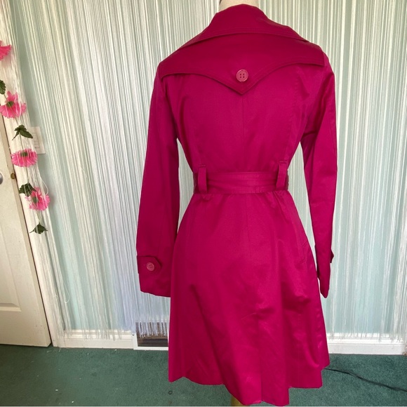 Bebe Barbie Pink Magenta Trench Coat Size XS - Picture 6 of 17